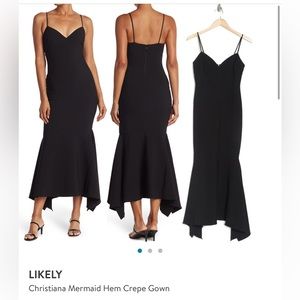 LIKELY - Christiana Mermaid Hem Crepe Gown